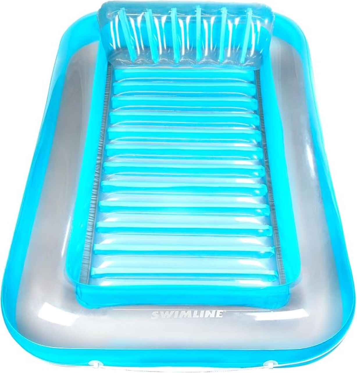 Swimline Blue Inflatable Swimming Pool Suntan Lounger with Pillow 70"